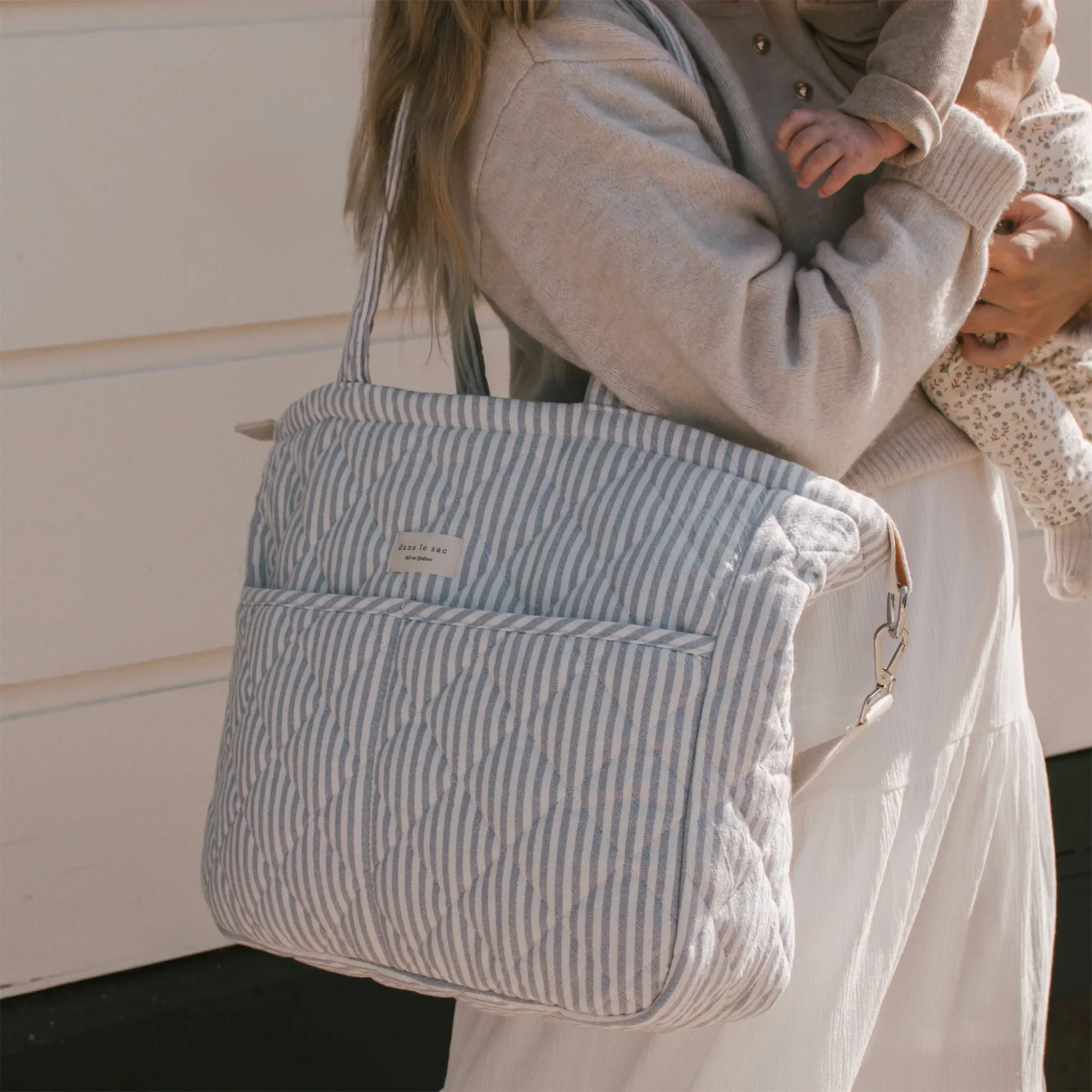 Sac À Couches- Rayé Bleu - Image 2