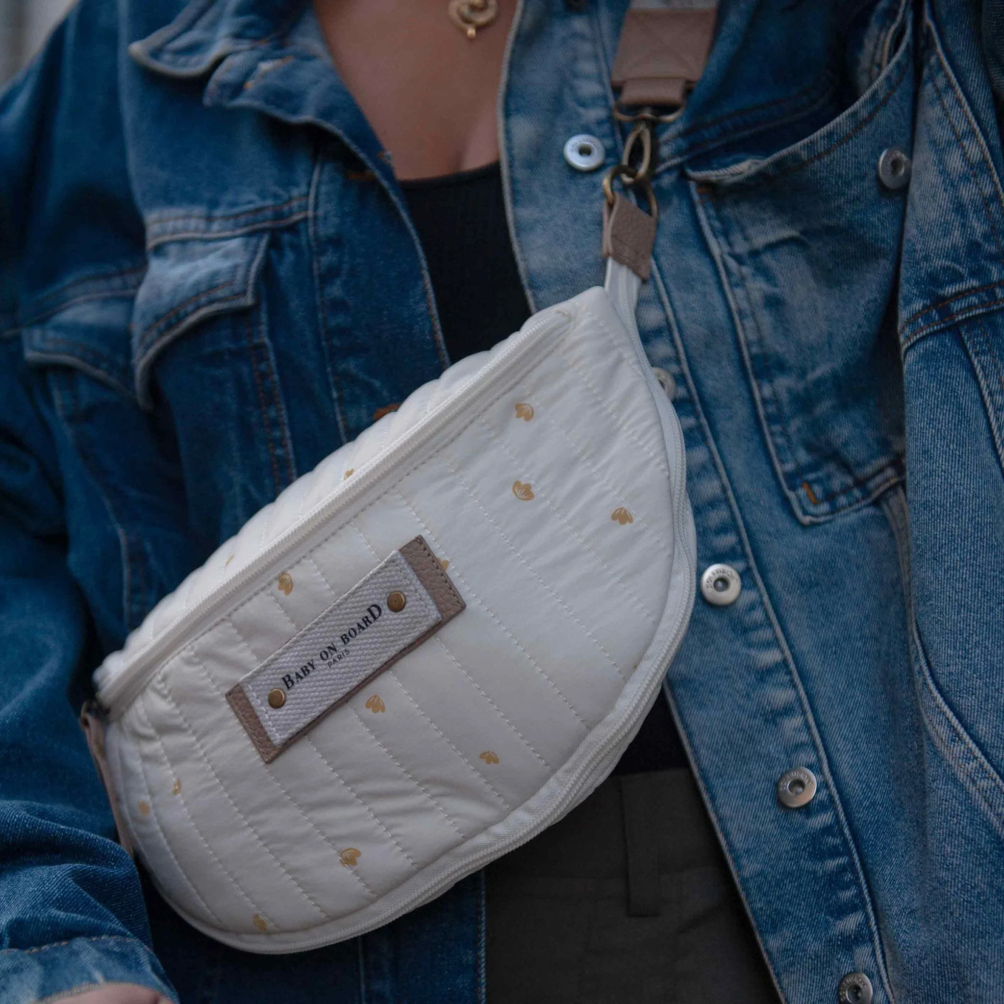 Sac à Langer Banane Avec Bandoulière Armelle - Beige - Image 8