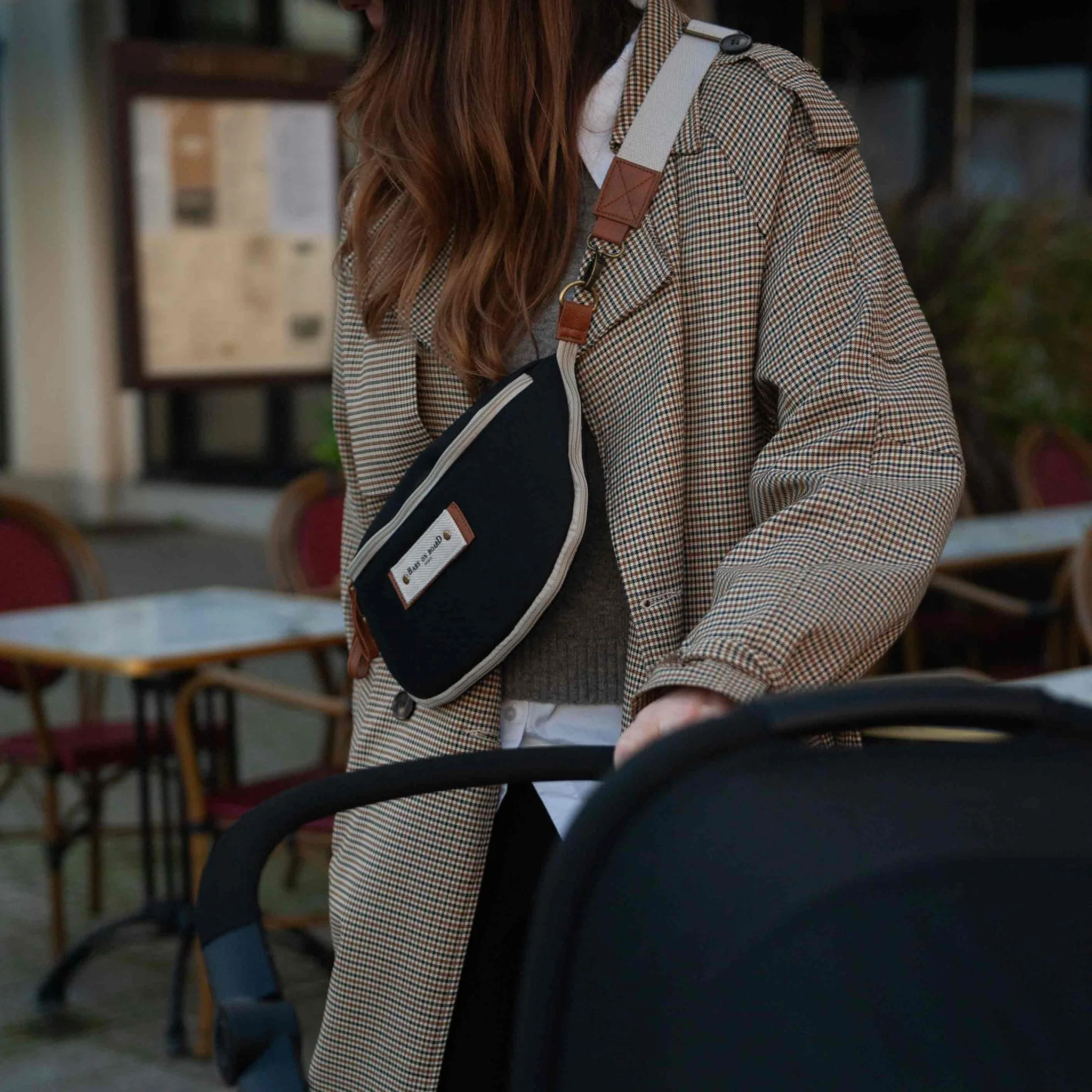 Sac à Langer Banane Avec Bandoulière  Armelle - Noir - Image 9