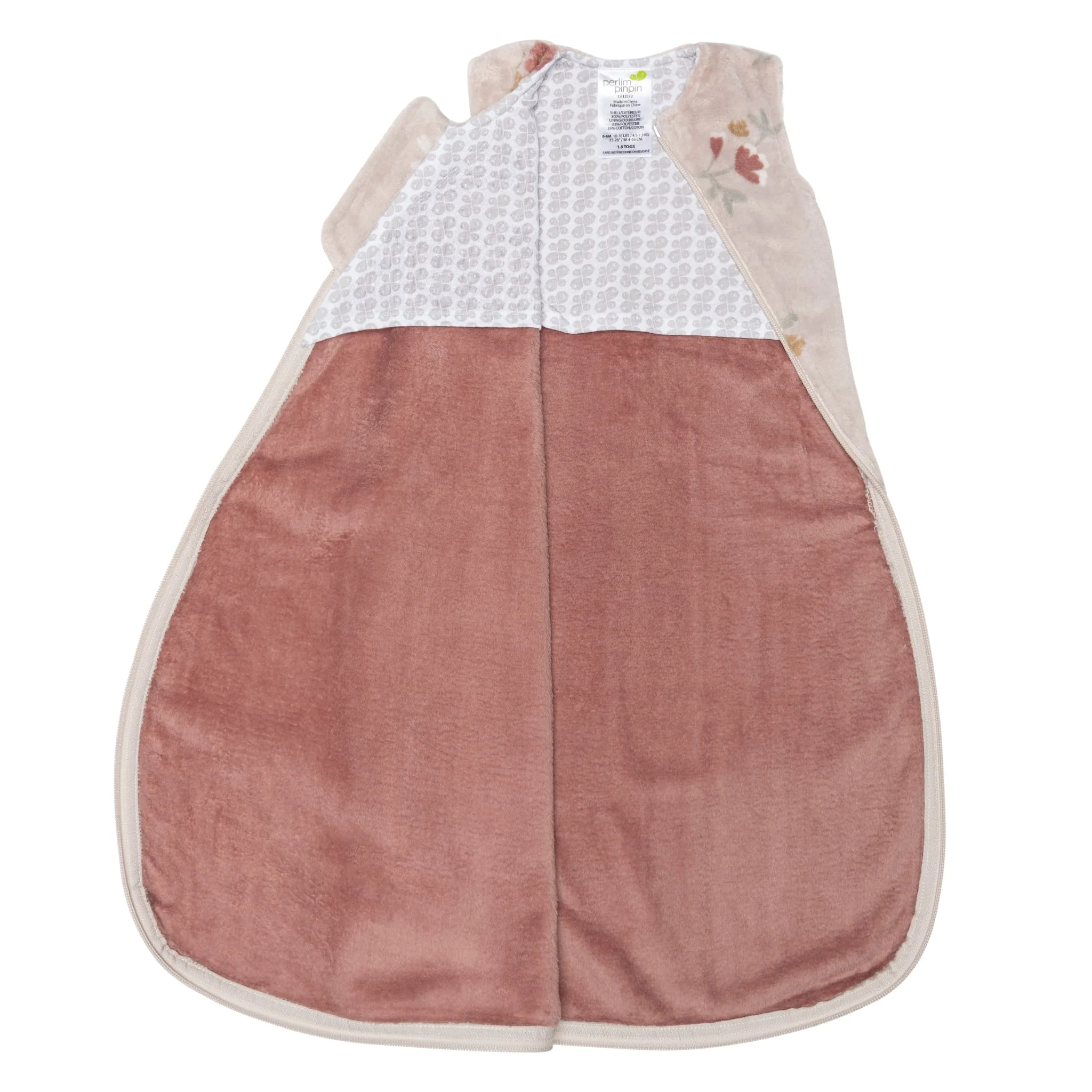 Sac de Nuit Peluche 0-36mois - Fleurs - Image 4