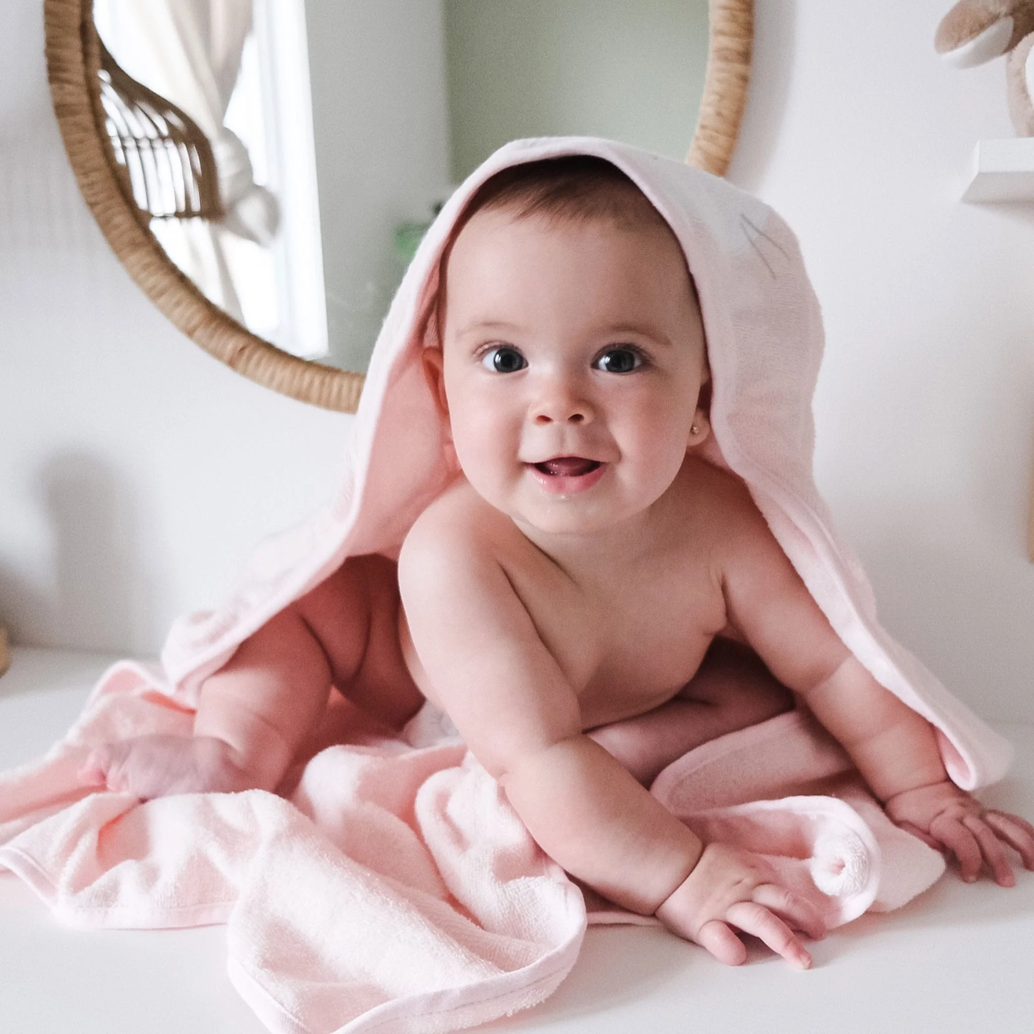 Serviette à Capuchon - Lapin Rose - Image 3