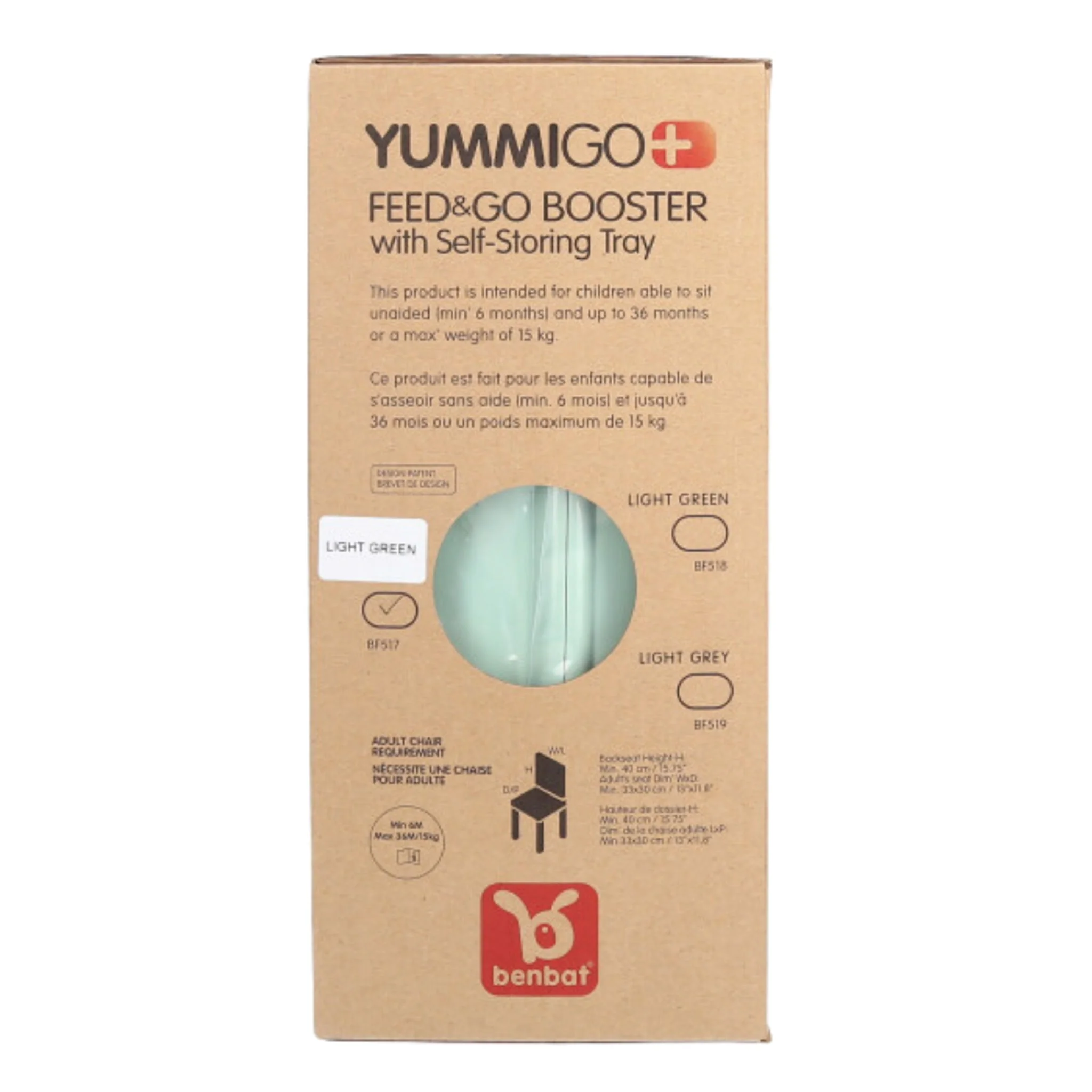 Siège rehausseur YummiGo+ Feed & Go – Vert Sauge - Image 9