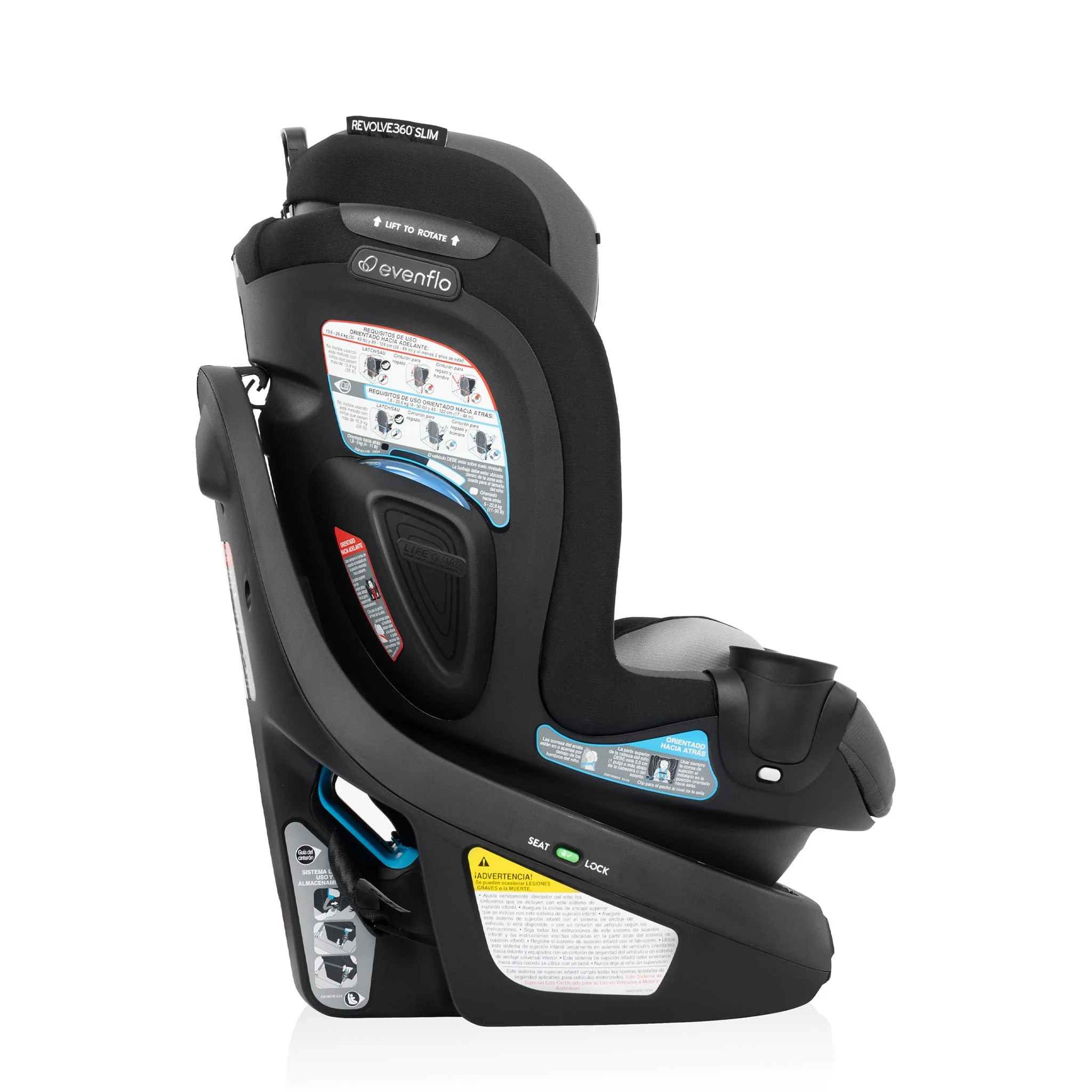 Siège d’Auto Rotatif Revolve360™ Slim 2-en-1 - Noir - Image 6