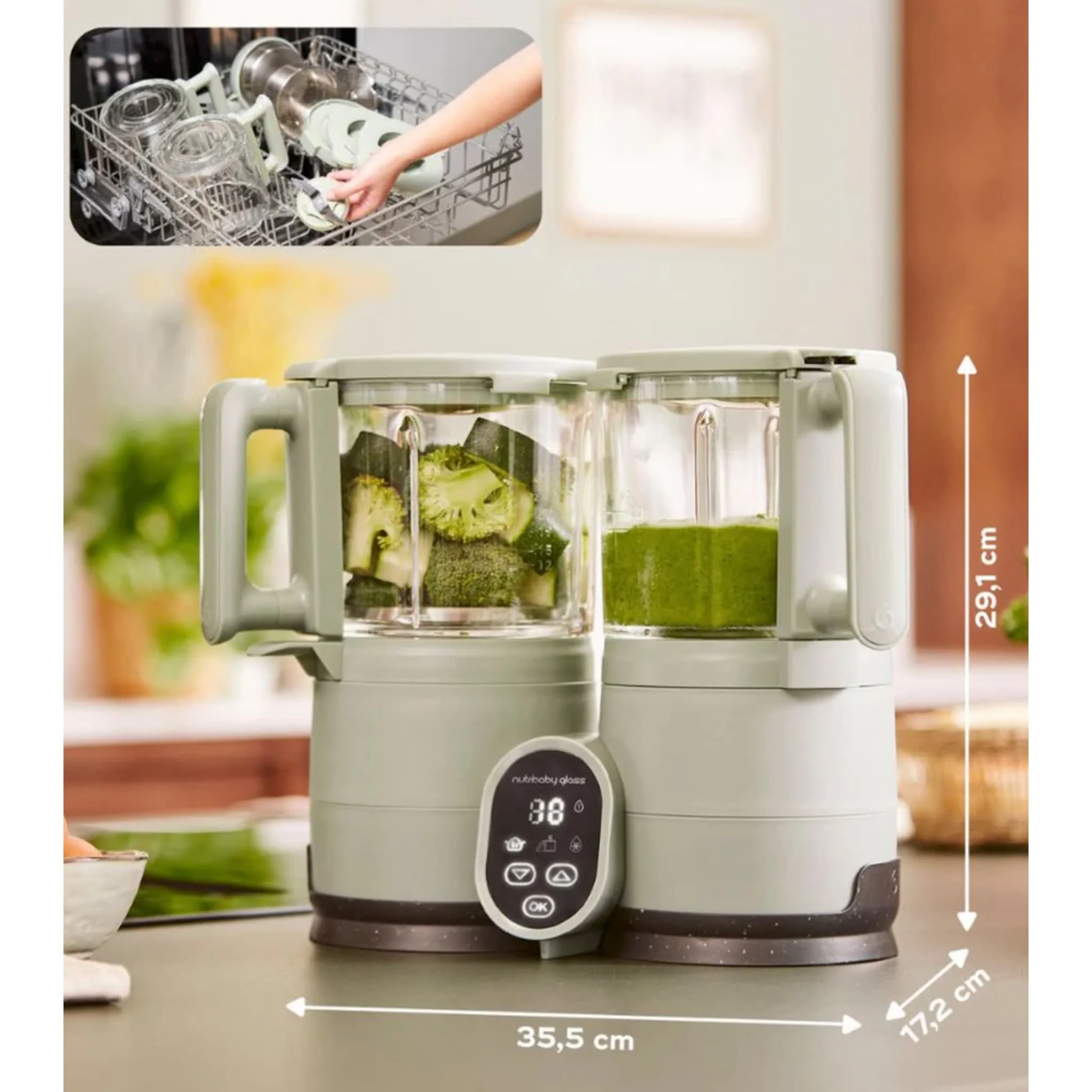 Robot en Verre Cuisson Rapide - Nutribaby Glass Celadon - Image 9