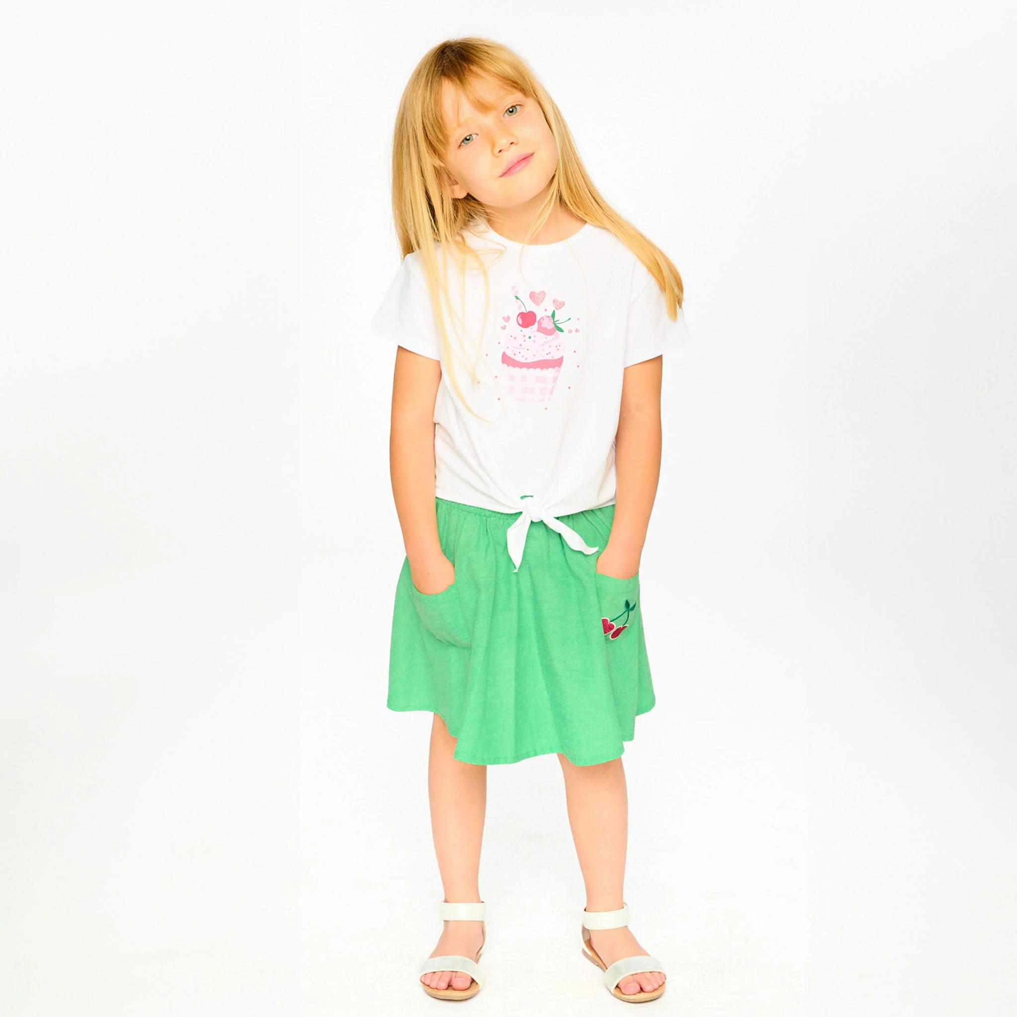 T-shirt Cupcake Cerise 3-6ans - Image 2