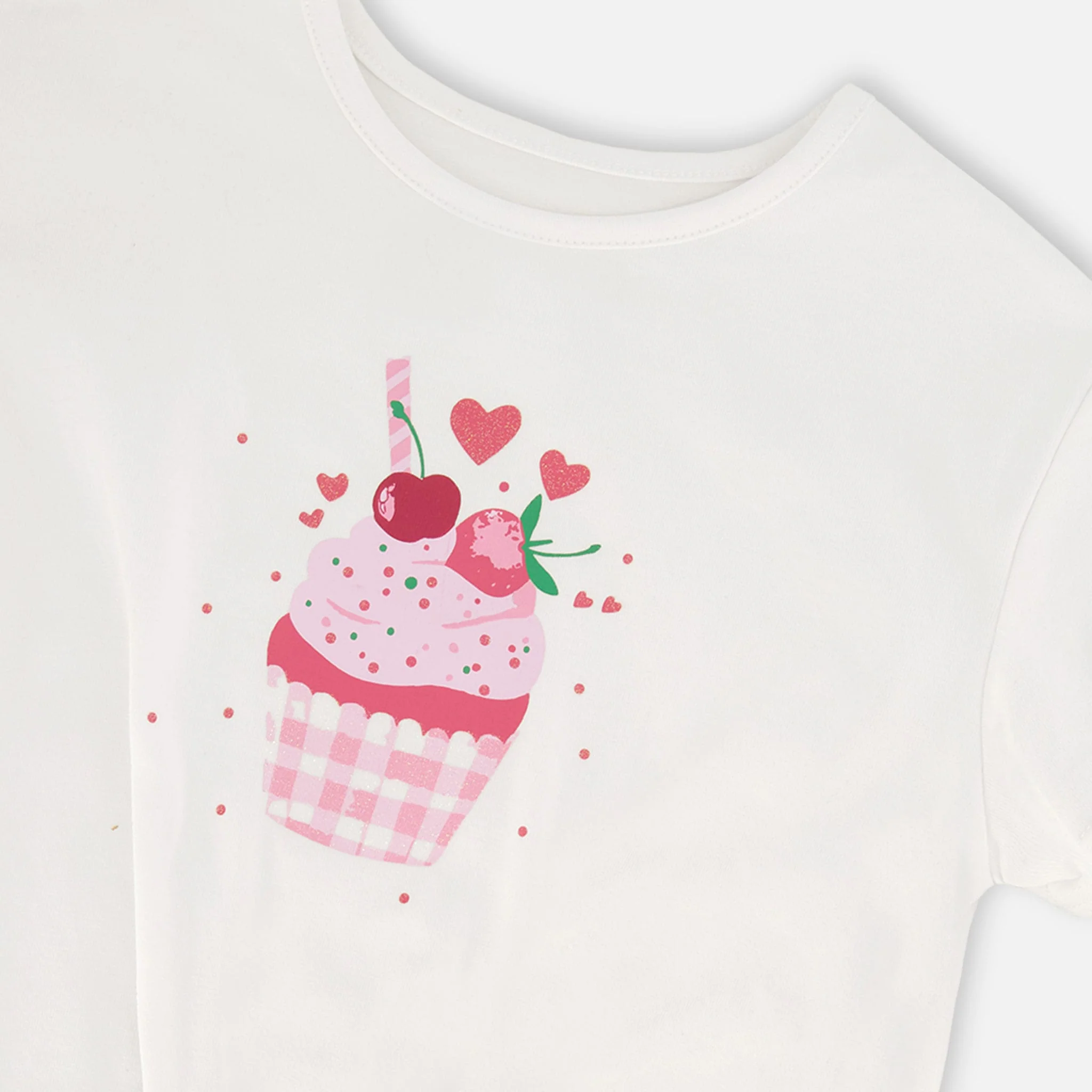 T-shirt Cupcake Cerise 7-10ans - Image 5