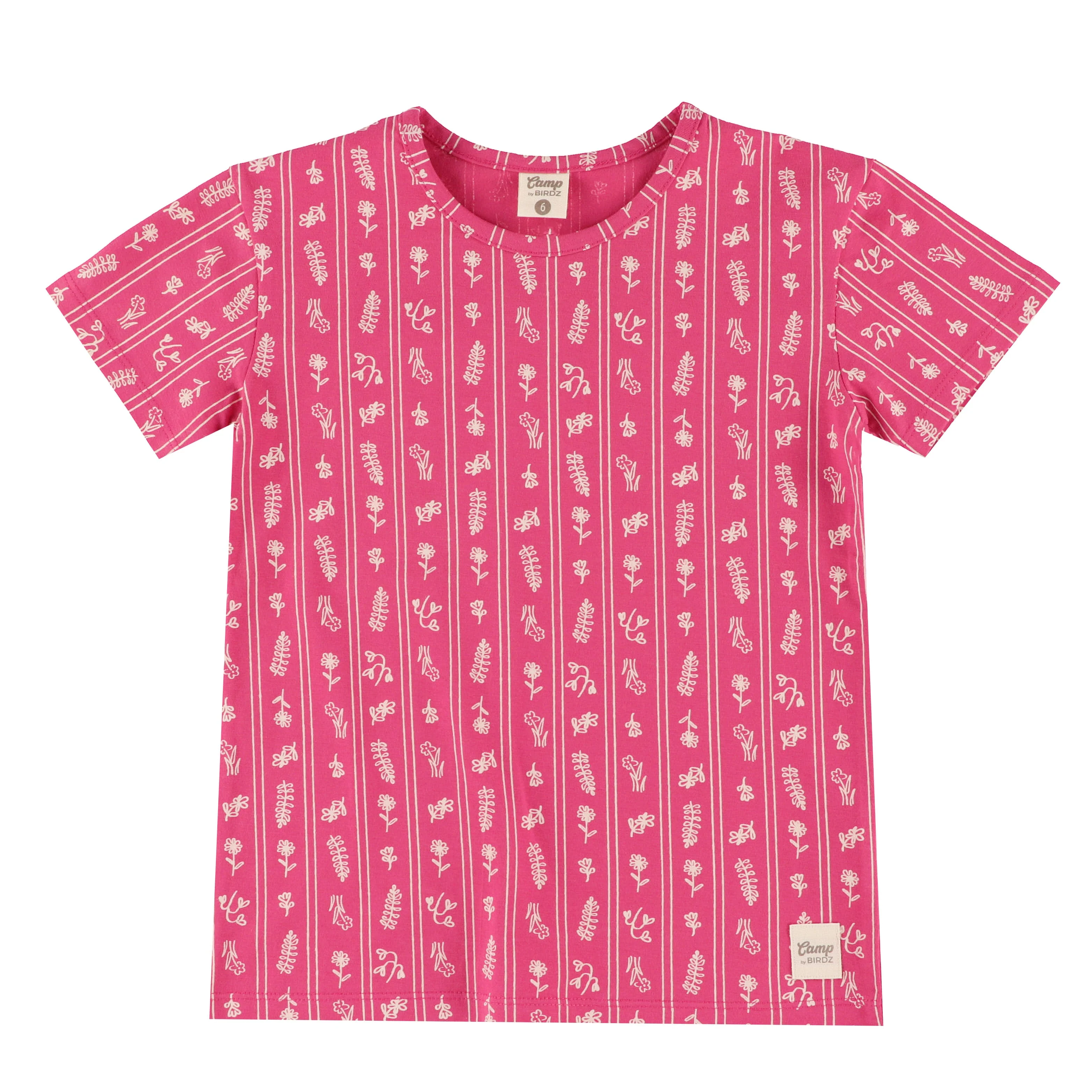 T-shirt Rayé Fleurs 2-8ans