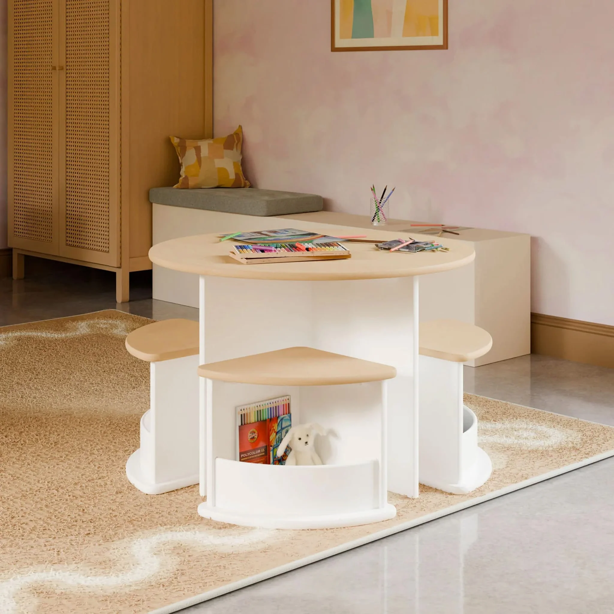 Table de jeu emboîtable Nessa - Blanc - Image 2