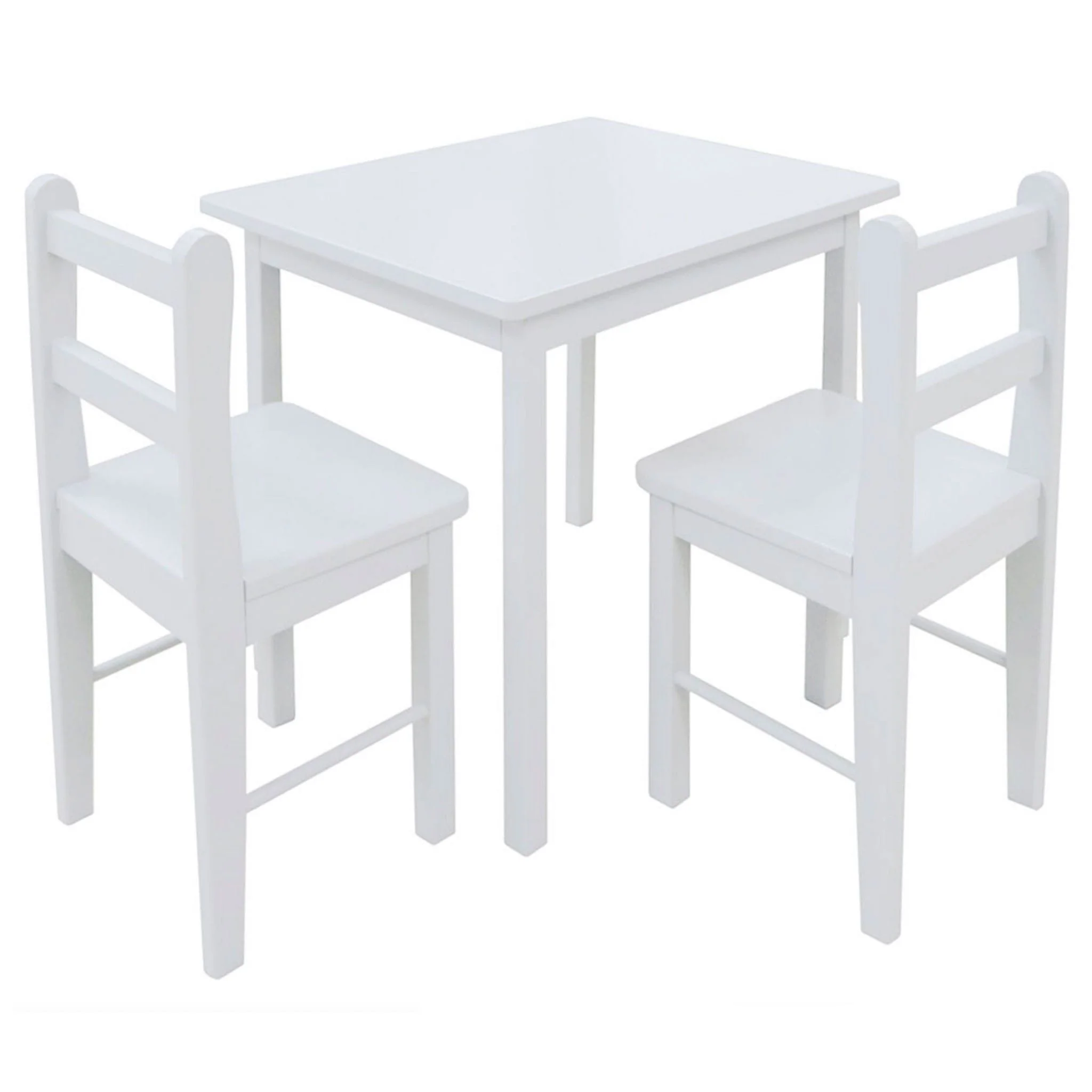 Table et Chaises en Bois - Blanc
