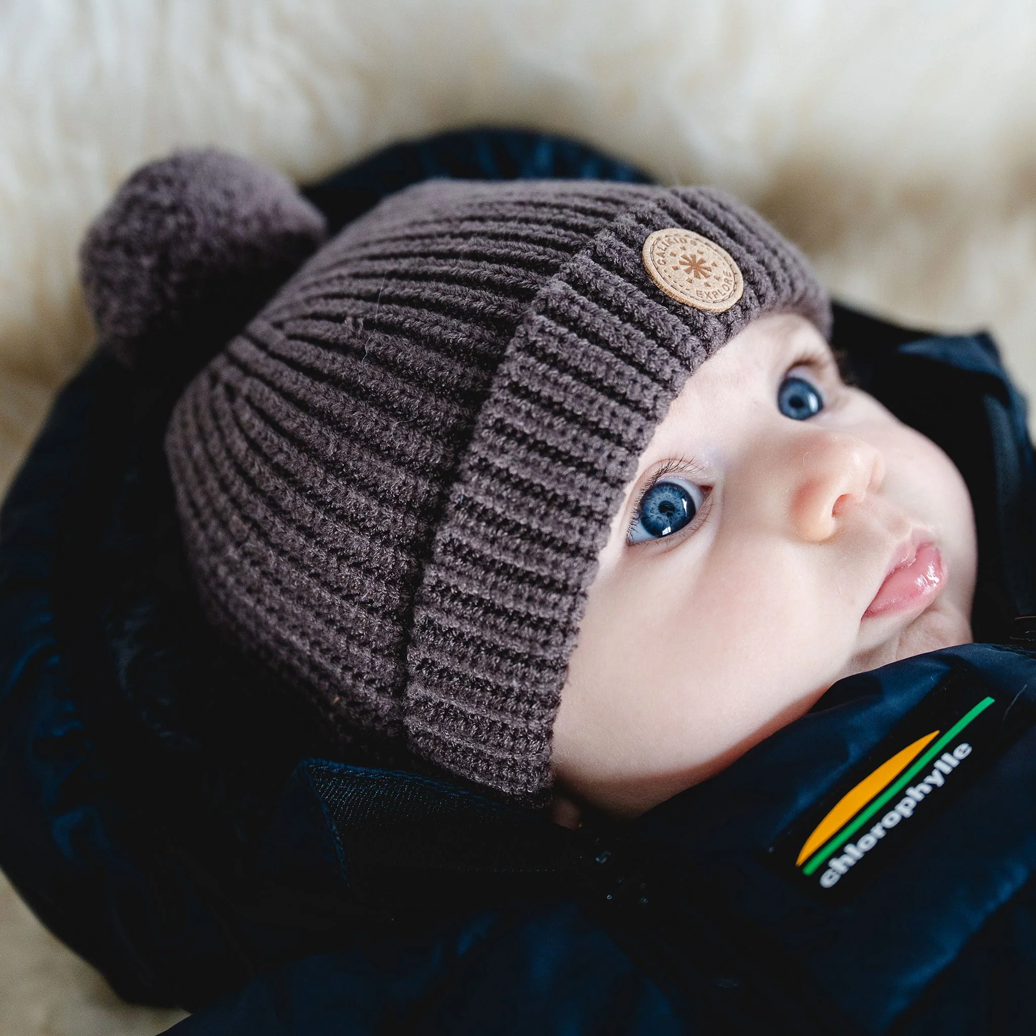 Tuque Tricot Pompon 0-9mois - Image 2