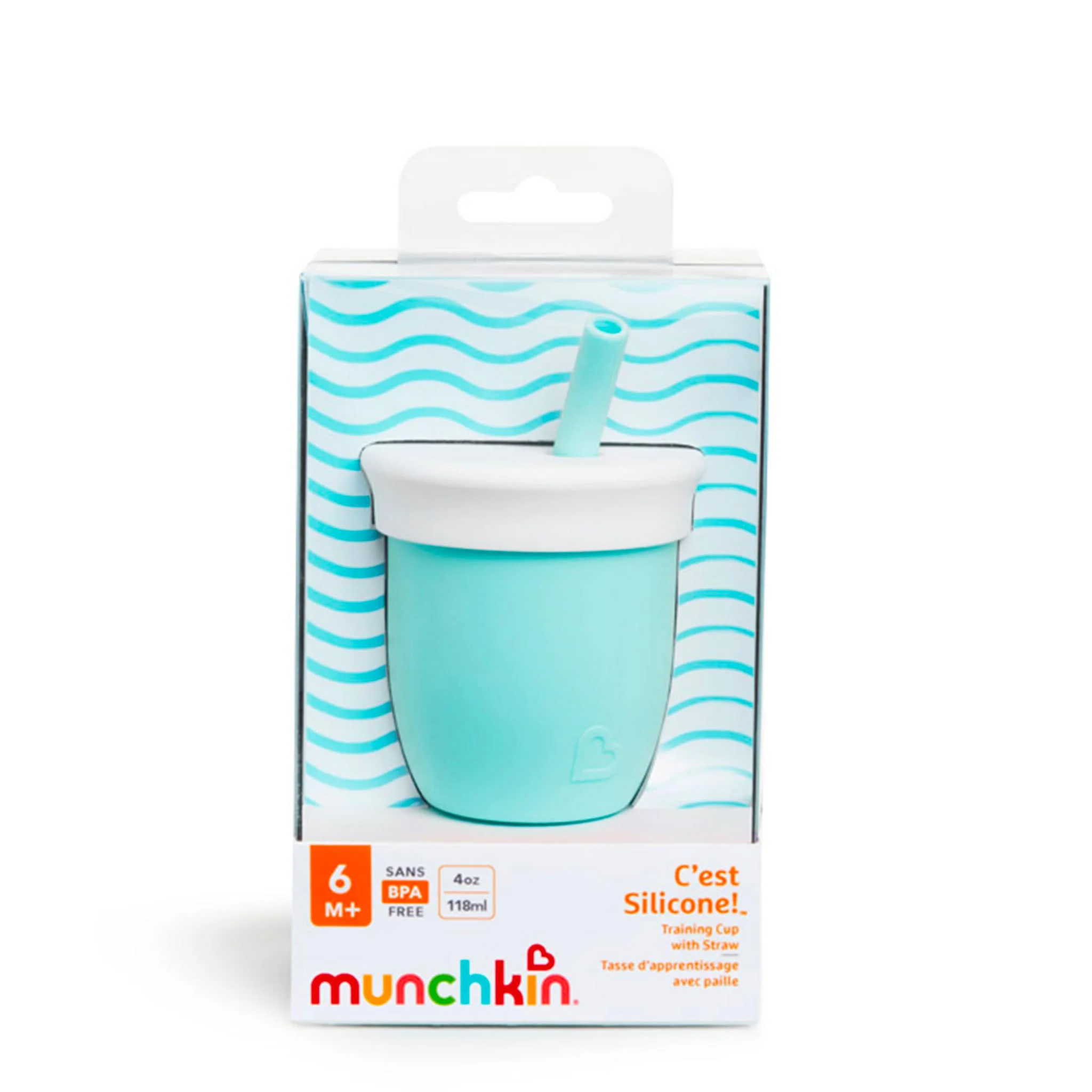 Verre en Silicone avec Paille 4oz - Menthe - Image 3